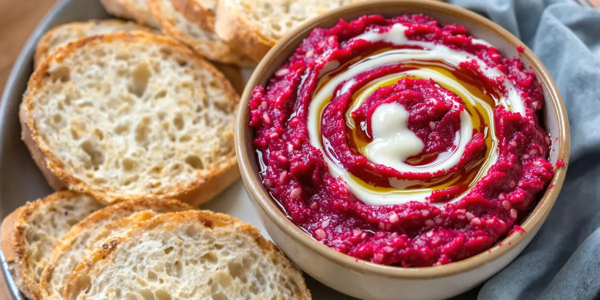 Pasta z pieczonych buraków i fasoli